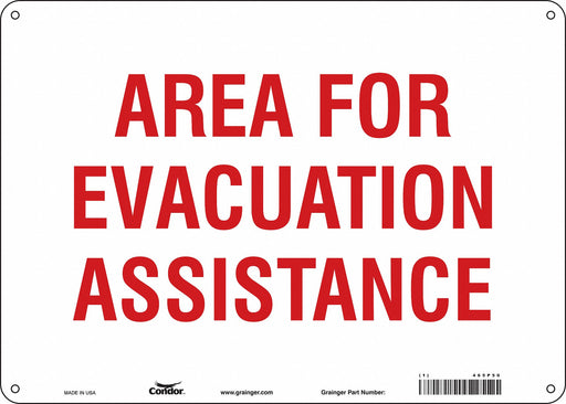Safety Sign 10 in x 14 in Polyethylene