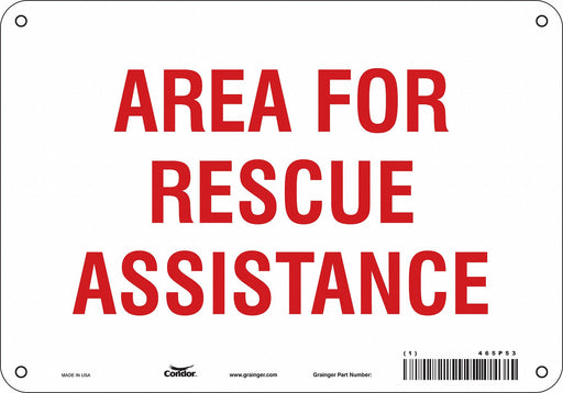 Safety Sign 7 in x 10 in Aluminum