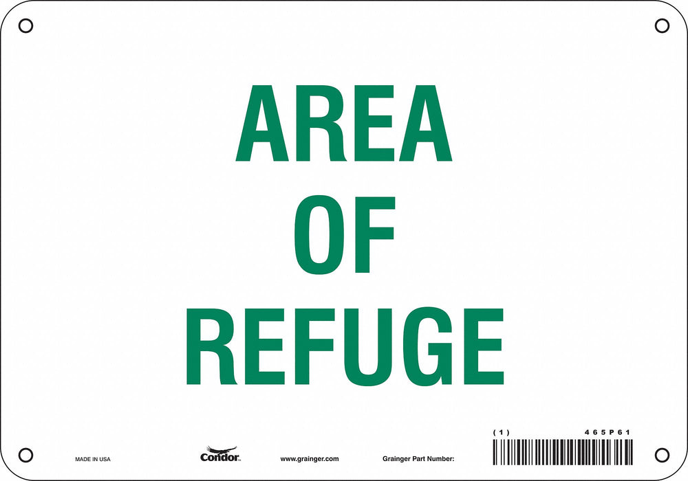 Safety Sign 7 in x 10 in Polyethylene