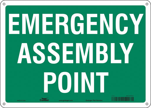Safety Sign 10 in x 14 in Aluminum