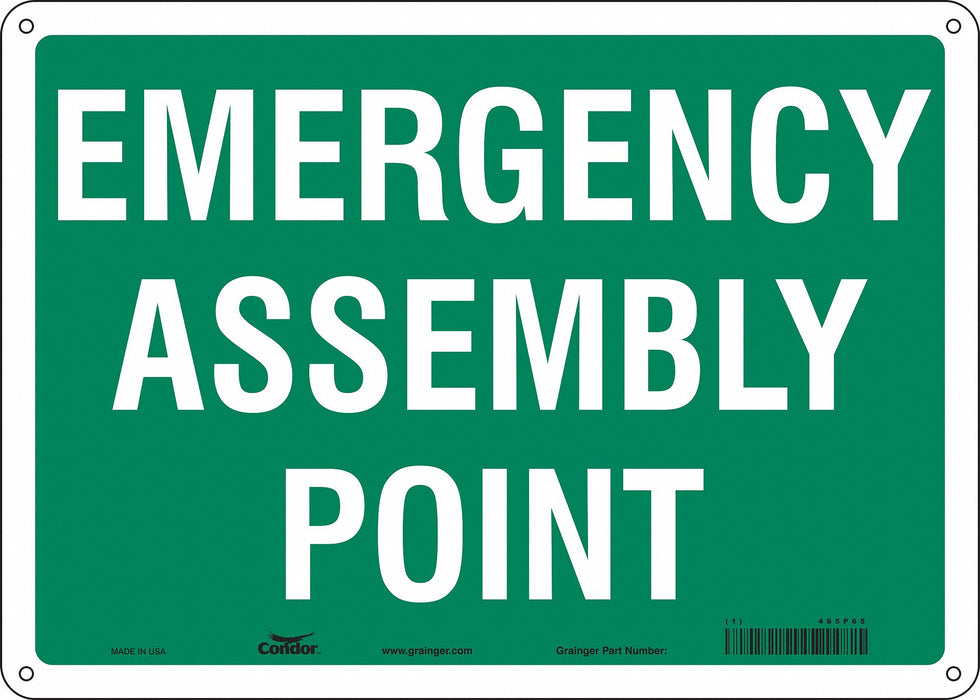 Safety Sign 10 in x 14 in Aluminum