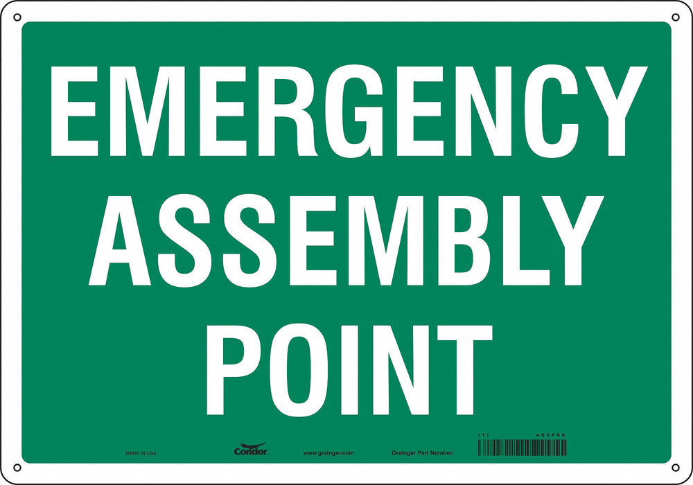 Safety Sign 14 in x 20 in Aluminum