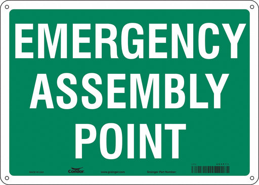 Safety Sign 10 in x 14 in Polyethylene