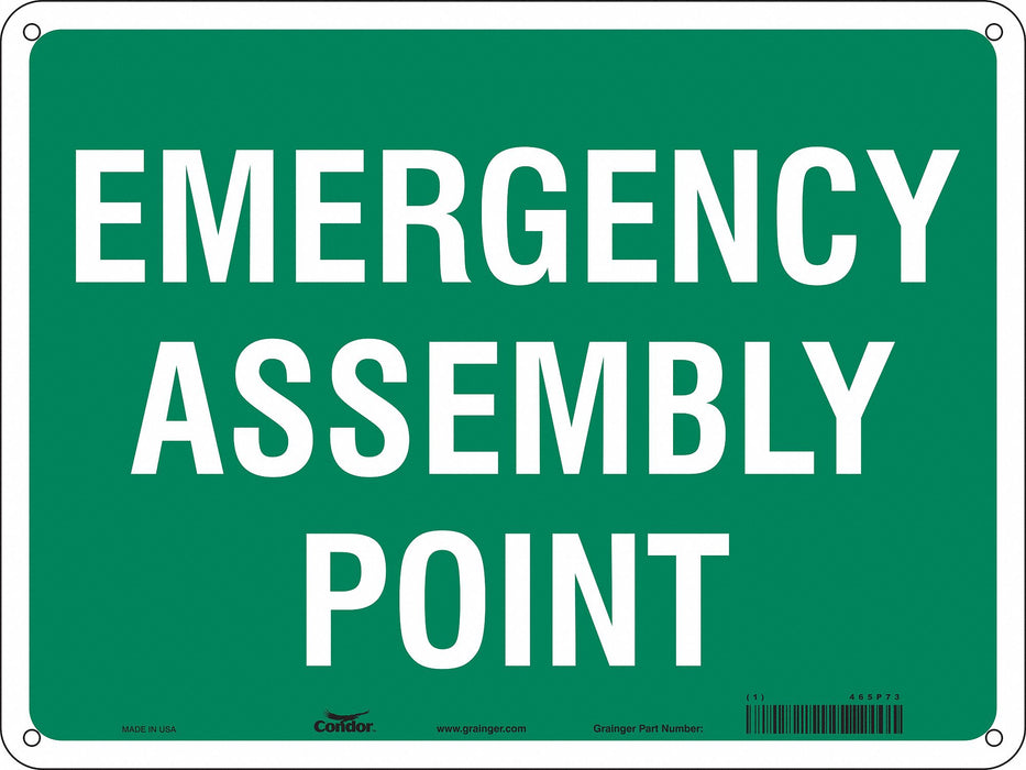 Safety Sign 18 in x 24 in Polyethylene