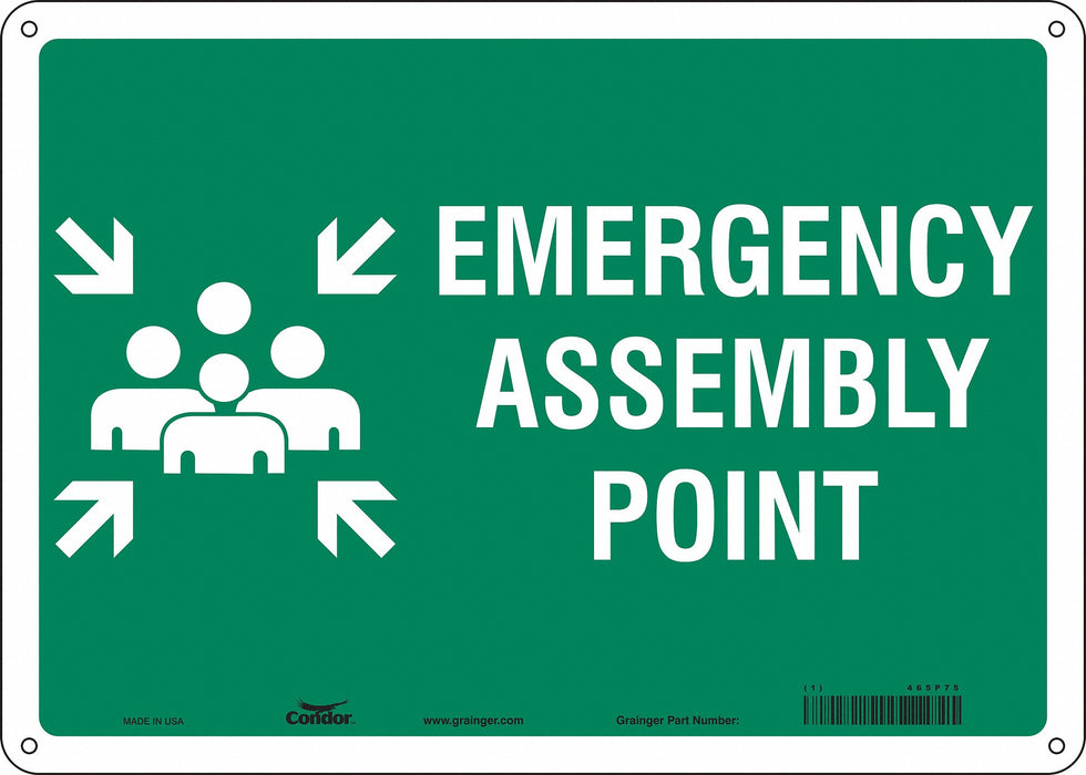 Safety Sign 10 in x 14 in Aluminum