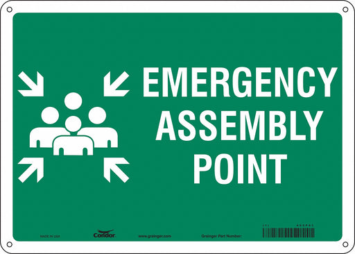 Safety Sign 10 in x 14 in Polyethylene
