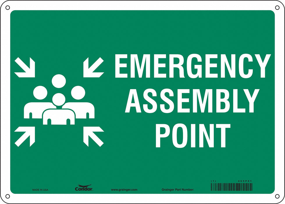 Safety Sign 10 in x 14 in Polyethylene