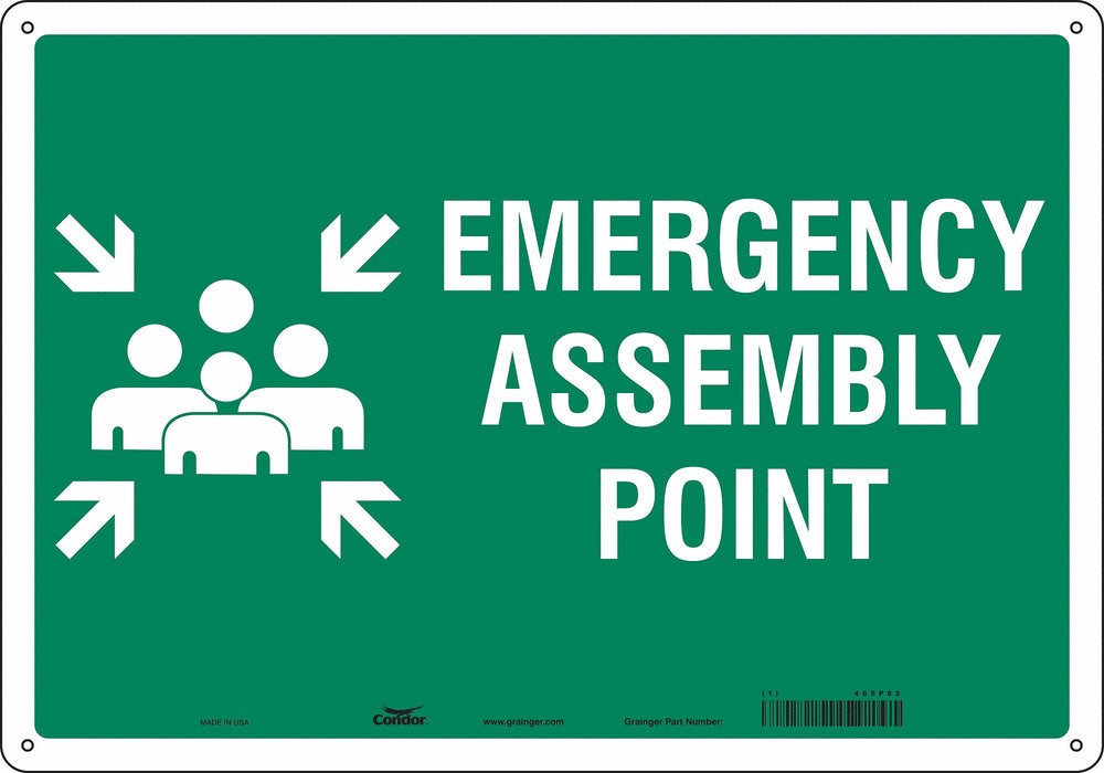 Safety Sign 14 in x 20 in Polyethylene