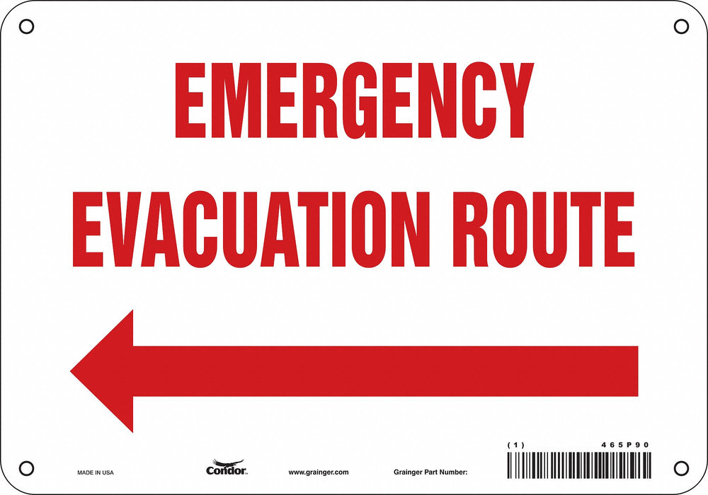 J9664 Safety Sign 7 in x 10 in Aluminum
