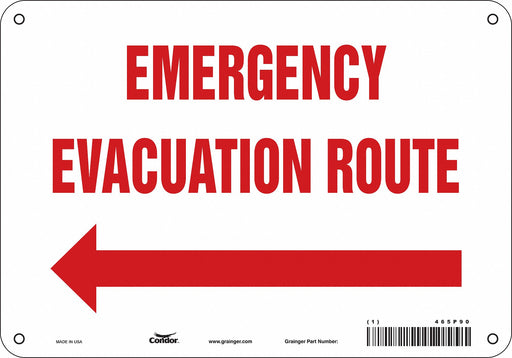 J9664 Safety Sign 7 in x 10 in Aluminum