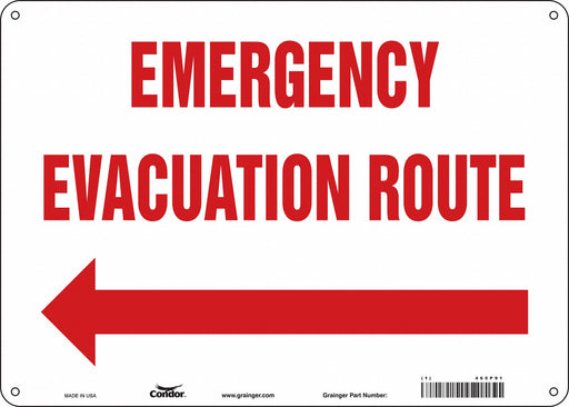 J9664 Safety Sign 10 in x 14 in Aluminum