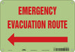 J9664 Safety Sign 7 in x 10 in Polyethylene