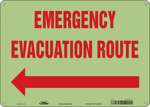 J9664 Safety Sign 10 in x 14 in Polyethylene