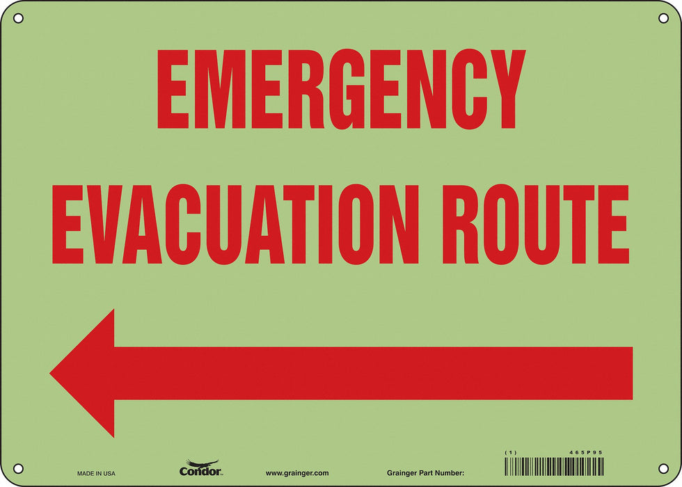 J9664 Safety Sign 10 in x 14 in Polyethylene