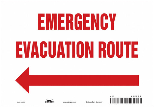 J9664 Safety Sign 7 in x 10 in Vinyl