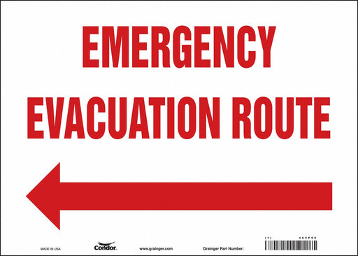 J9664 Safety Sign 10 in x 14 in Vinyl