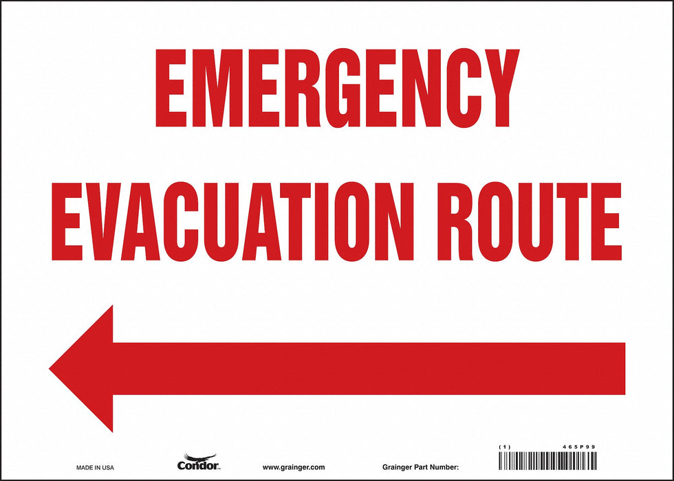 J9664 Safety Sign 10 in x 14 in Vinyl