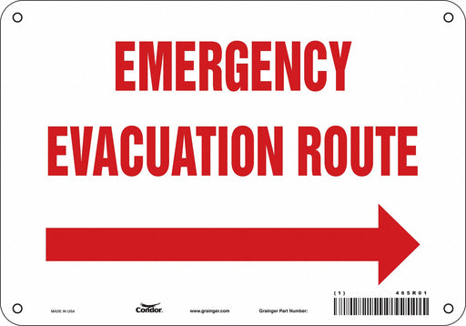 J9665 Safety Sign 7 in x 10 in Aluminum