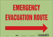 J9665 Safety Sign 7 in x 10 in Glow Vinyl