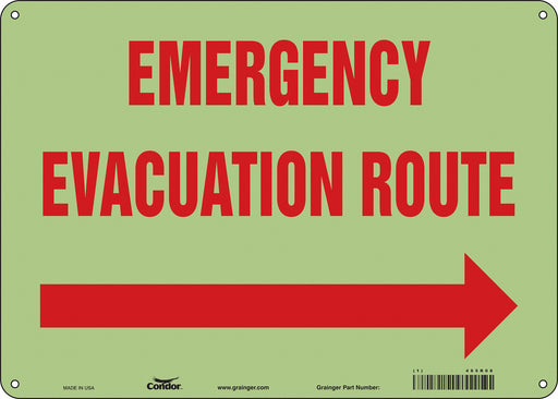 J9665 Safety Sign 10 in x 14 in Polyethylene