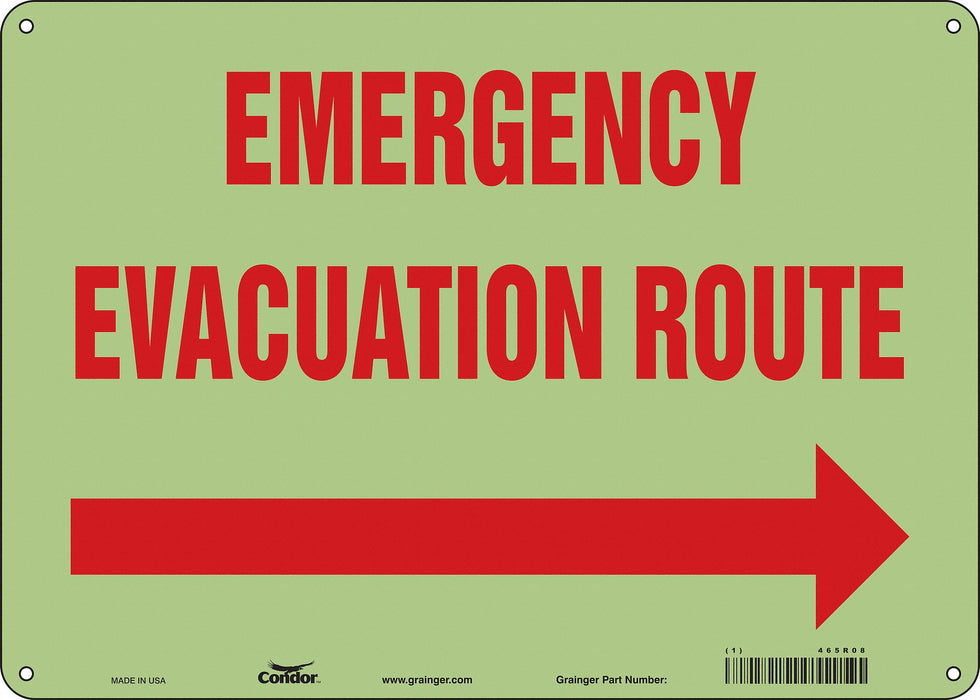 J9665 Safety Sign 10 in x 14 in Polyethylene
