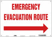 J9665 Safety Sign 10 in x 14 in Polyethylene
