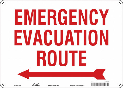 Safety Sign 10 in x 14 in Aluminum