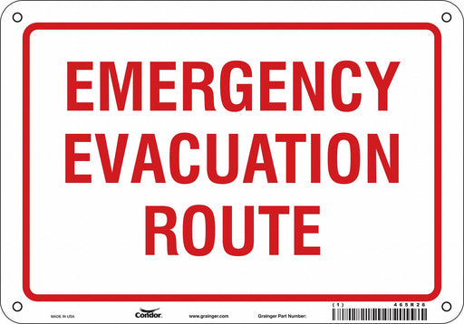 Safety Sign 7 in x 10 in Polyethylene
