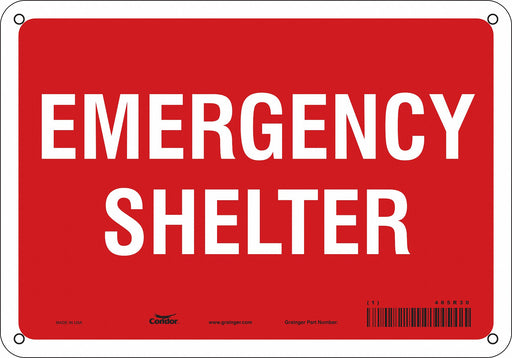 Safety Sign 7 in x 10 in Aluminum