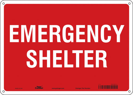 Safety Sign 10 in x 14 in Aluminum