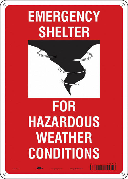 Safety Sign 14 in x 10 in Aluminum