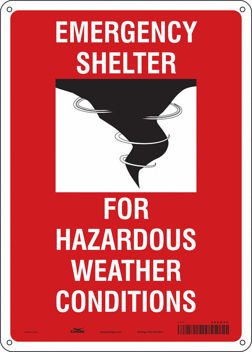 Safety Sign 14 in x 10 in Polyethylene