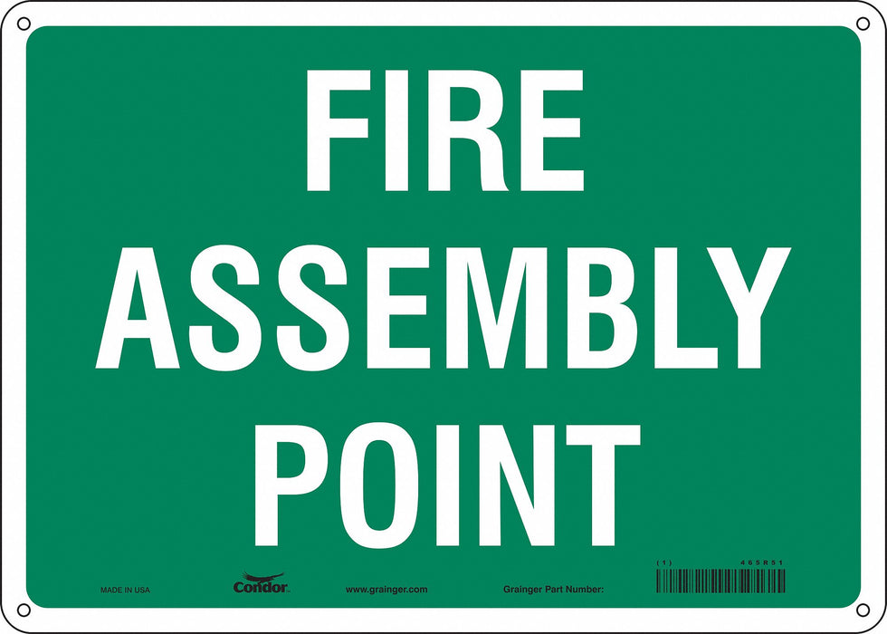 Safety Sign 10 in x 14 in Aluminum