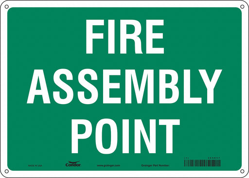 Safety Sign 10 in x 14 in Polyethylene