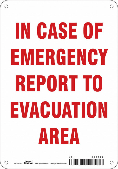 Safety Sign 10 in x 7 in Aluminum