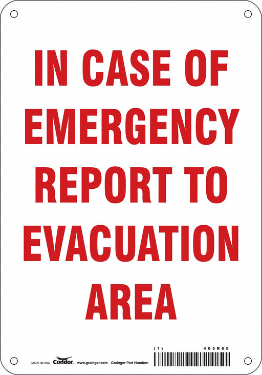 Safety Sign 10 in x 7 in Aluminum