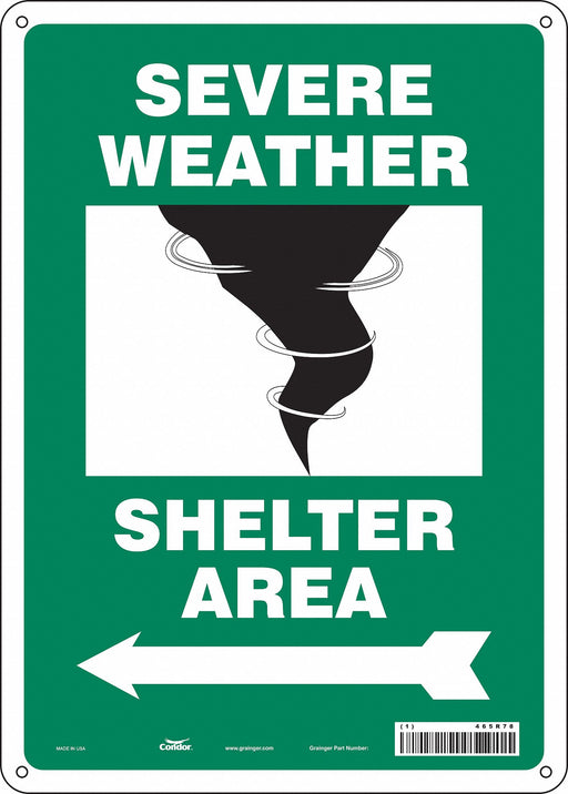 Safety Sign 14 in x 10 in Polyethylene