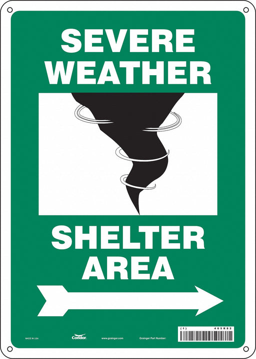 Safety Sign 14 in x 10 in Aluminum