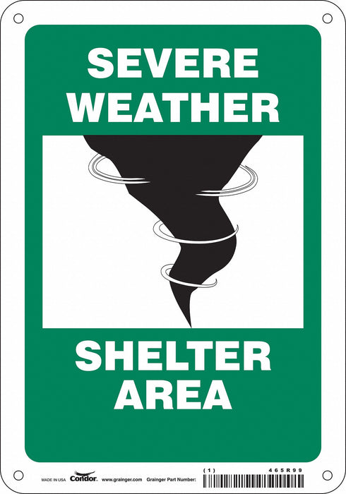 Safety Sign 10 in x 7 in Aluminum