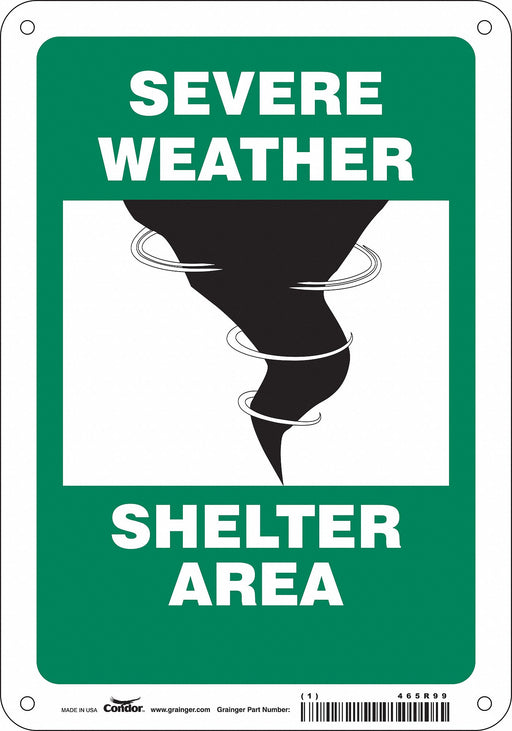 Safety Sign 10 in x 7 in Aluminum