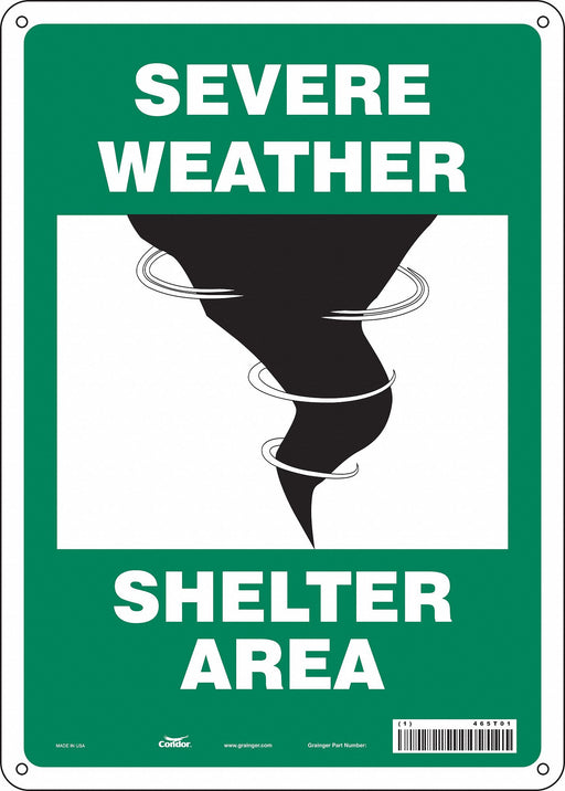Safety Sign 14 in x 10 in Aluminum