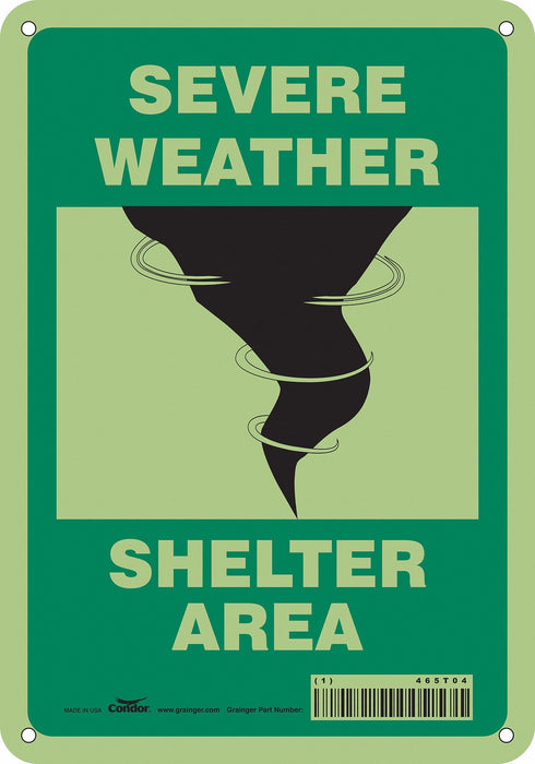 Safety Sign 10 in x 7 in Polyethylene
