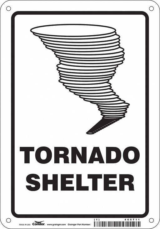 Safety Sign 10 in x 7 in Aluminum