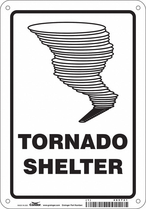 Safety Sign 10 in x 7 in Polyethylene