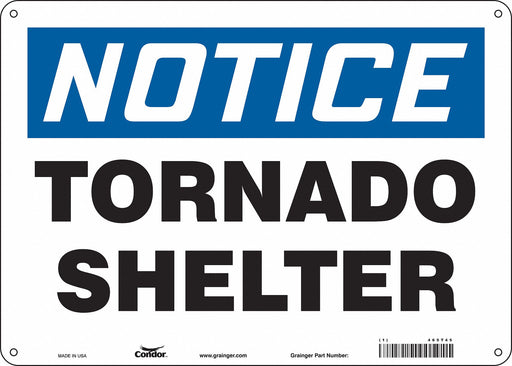 Safety Sign 10 in x 14 in Aluminum