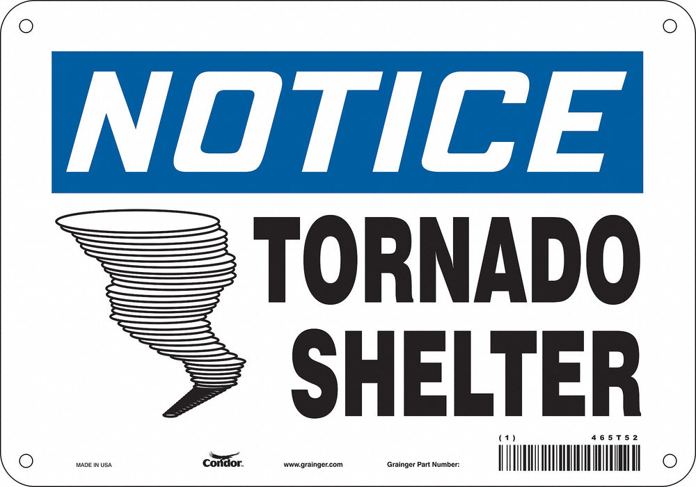 Safety Sign 7 in x 10 in Aluminum