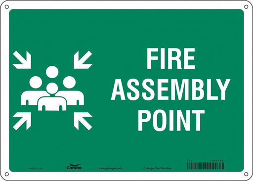 Safety Sign 10 in x 14 in Aluminum