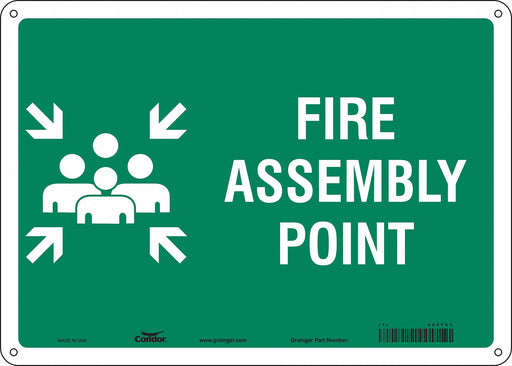 Safety Sign 10 in x 14 in Polyethylene