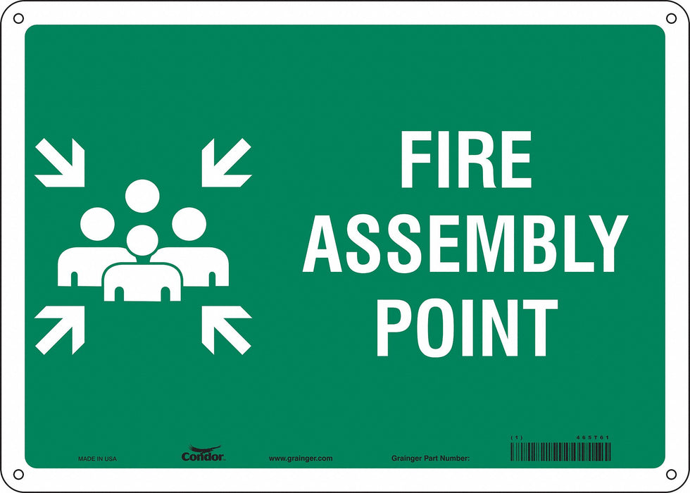 Safety Sign 10 in x 14 in Polyethylene