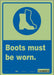 Safety Sign 14 inx10 in Glow Vinyl